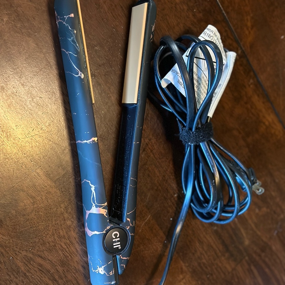 CHI rose gold marble print flat iron